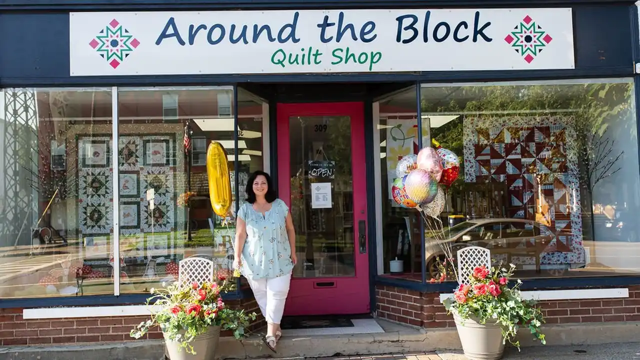 Fabric store in Palmyra, NY: Around The Block